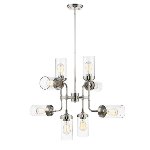 Z-Lite Calliope 8 Light Pendant, Polished Nickel - 617-8PN
