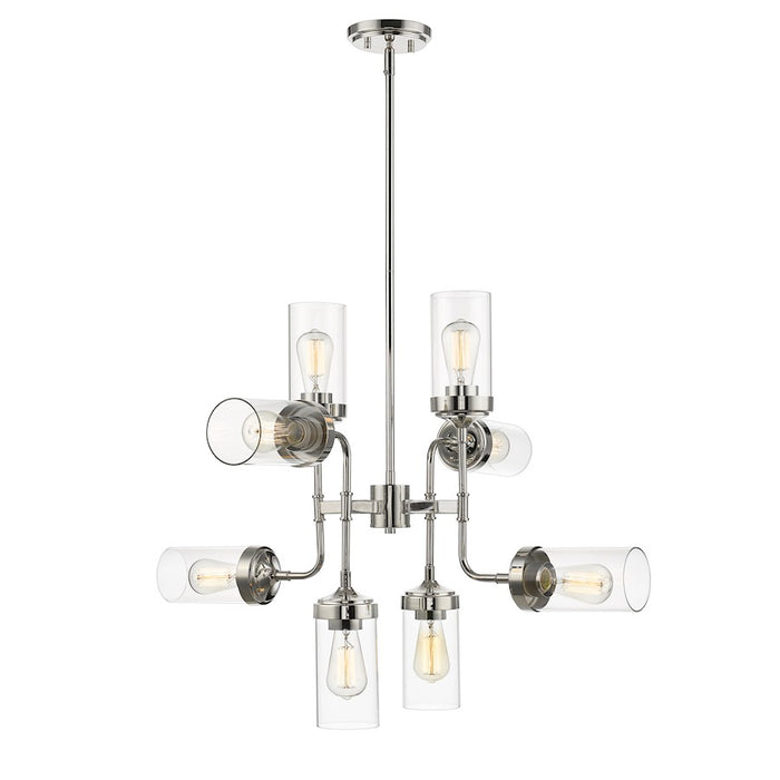 Z-Lite Calliope 8 Light Pendant, Polished Nickel - 617-8PN