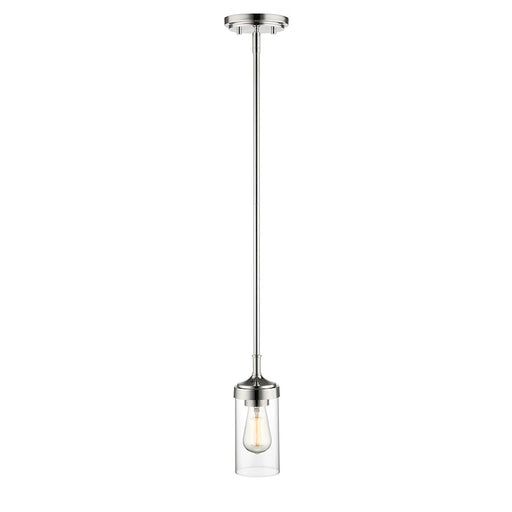 Z-Lite Calliope 1 Light Mini Pendant, Polished Nickel - 617MP-PN