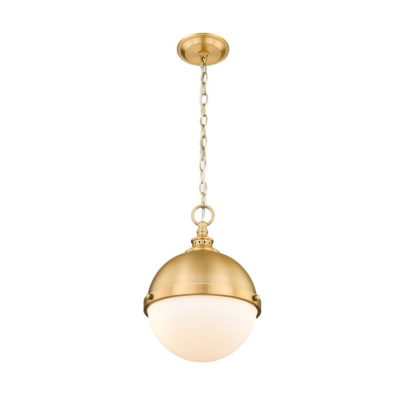 Z-Lite Peyton 2 Light 15" Pendant, Classic Brass/Classic Brass