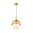 Z-Lite Peyton 2 Light 15" Pendant, Classic Brass/Classic Brass