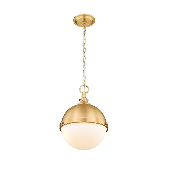 Z-Lite Peyton 2 Light 15" Pendant, Classic Brass/Classic Brass