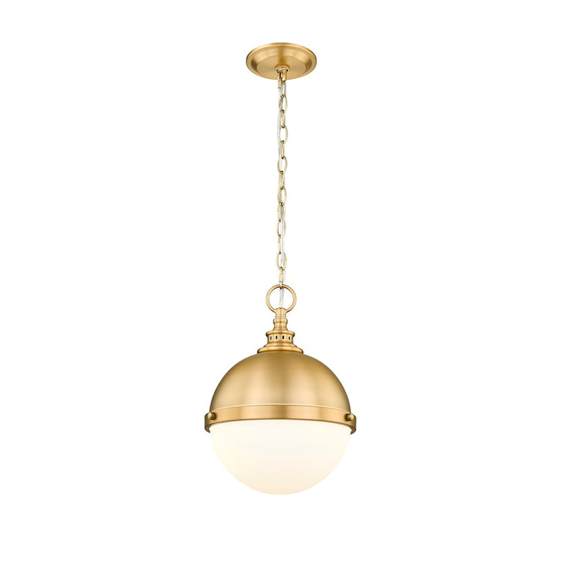 Z-Lite Peyton 2 Light 15" Pendant, Classic Brass/Classic Brass