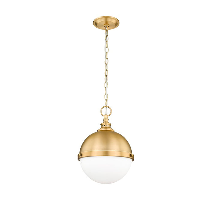 Z-Lite Peyton 2 Light 15" Pendant, Classic Brass/Classic Brass