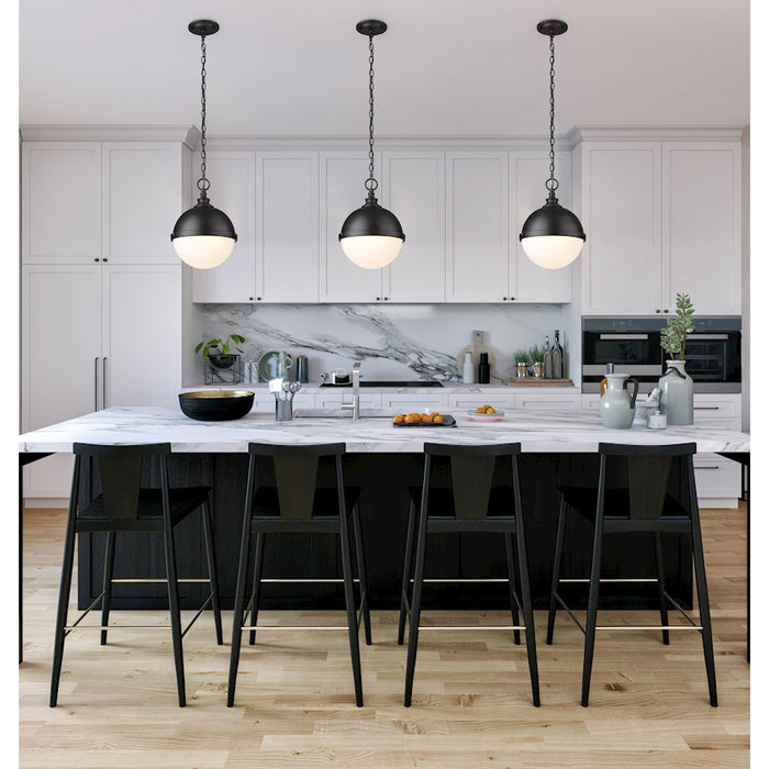 Z-Lite Peyton 2 Light 15" Pendant, Matte Black/Matte Black