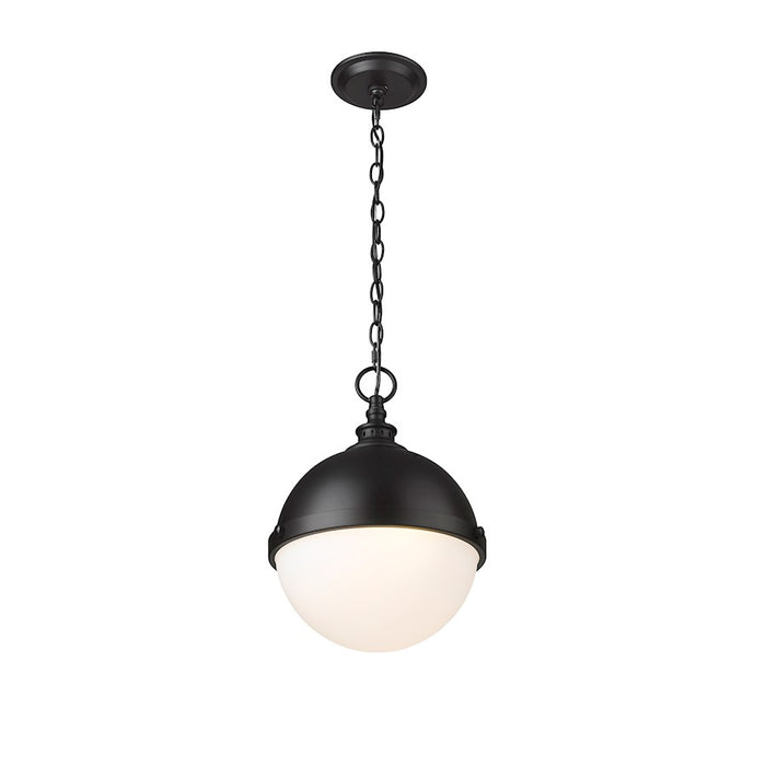 Z-Lite Peyton 2 Light 15" Pendant, Matte Black/Matte Black