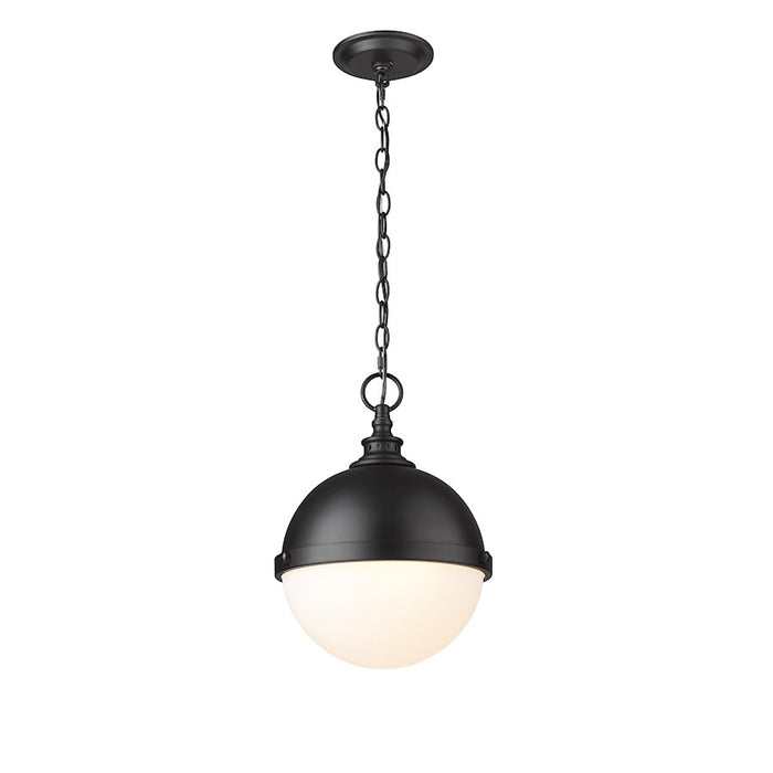 Z-Lite Peyton 2 Light 15" Pendant, Matte Black/Matte Black