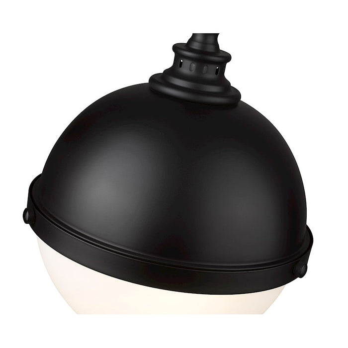 Z-Lite Peyton 2 Light 15" Pendant, Matte Black/Matte Black