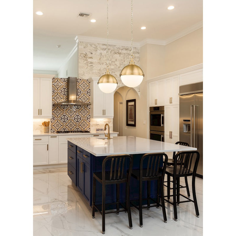 Z-Lite Peyton 2 Light 18.5" Pendant, Classic Brass/Classic Brass