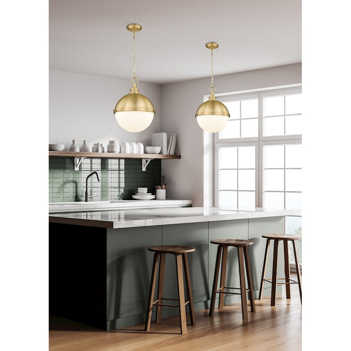 Z-Lite Peyton 2 Light 18.5" Pendant, Classic Brass/Classic Brass
