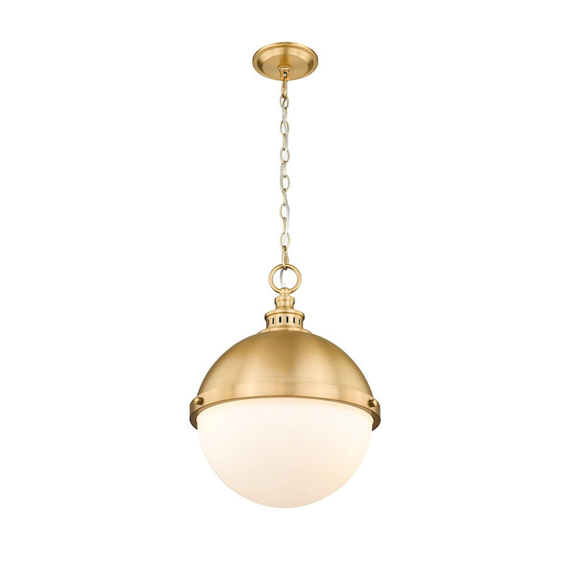 Z-Lite Peyton 2 Light 18.5" Pendant, Classic Brass/Classic Brass