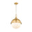 Z-Lite Peyton 2 Light 18.5" Pendant, Classic Brass/Classic Brass