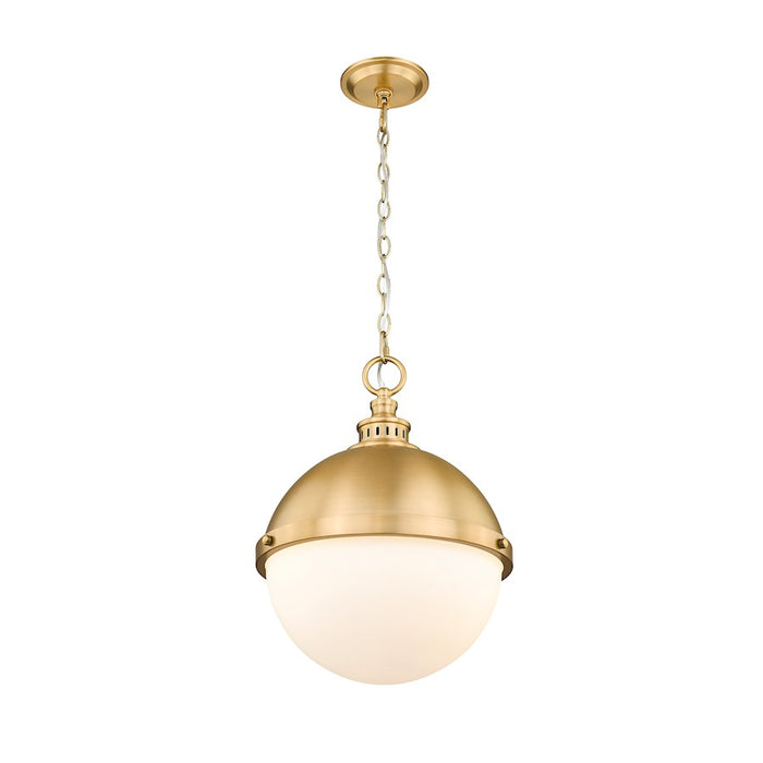 Z-Lite Peyton 2 Light 18.5" Pendant, Classic Brass/Classic Brass