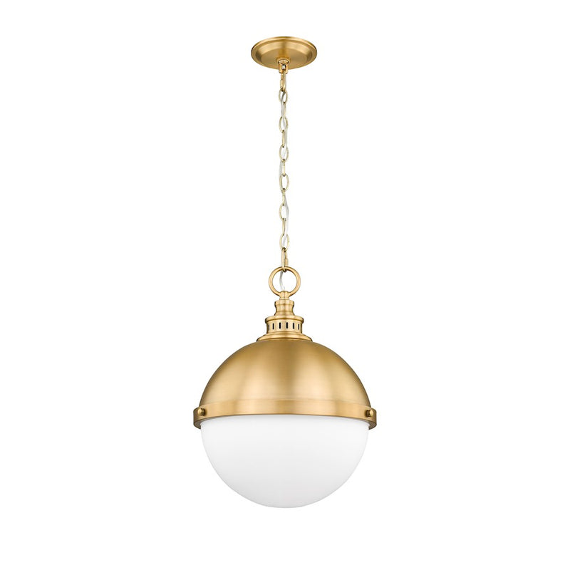 Z-Lite Peyton 2 Light 18.5" Pendant, Classic Brass/Classic Brass