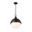 Z-Lite Peyton 2 Light 18.5" Pendant, Matte Black/Matte Black