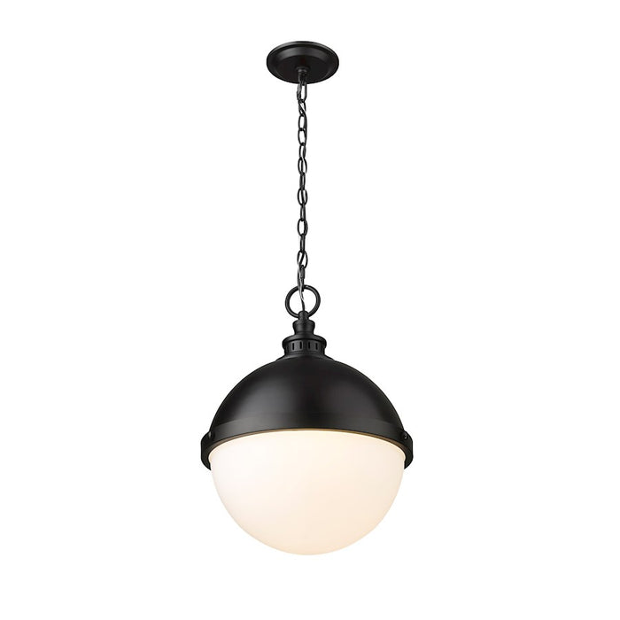 Z-Lite Peyton 2 Light 18.5" Pendant, Matte Black/Matte Black