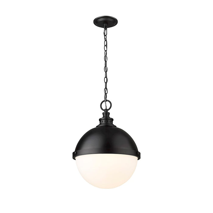 Z-Lite Peyton 2 Light 18.5" Pendant, Matte Black/Matte Black