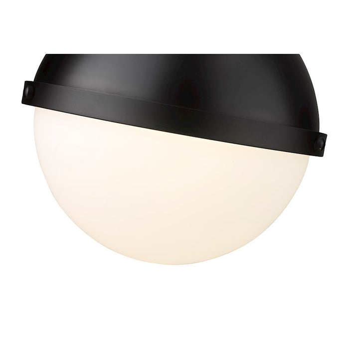 Z-Lite Peyton 2 Light 18.5" Pendant, Matte Black/Matte Black