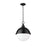 Z-Lite Peyton 2 Light 18.5" Pendant, Matte Black/Matte Black