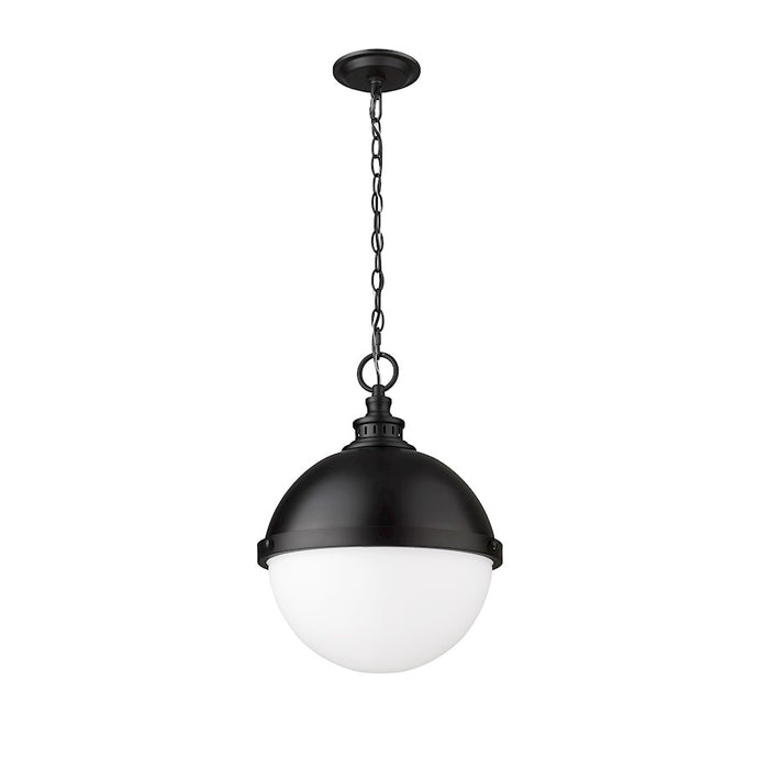 Z-Lite Peyton 2 Light 18.5" Pendant, Matte Black/Matte Black