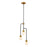 Z-Lite Neutra 3 Light 29.5" Chandelier, Black/Foundry Brass/Opal