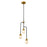 Z-Lite Neutra 3 Light 29.5" Chandelier, Black/Foundry Brass/Opal