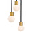 Z-Lite Neutra 3 Light 29.5" Chandelier, Black/Foundry Brass/Opal