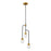 Z-Lite Neutra 3 Light 29.5" Chandelier, Black/Foundry Brass/Opal