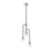 Z-Lite Neutra 3 Light 29" Chandelier, Black/Polished Nickel/Clear