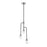 Z-Lite Neutra 3 Light 29" Chandelier, Black/Polished Nickel/Clear