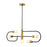 Z-Lite Neutra 5 Light 14" Island/Billiard, Black/Brass/Opal