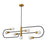 Z-Lite Neutra 7 Light 16" Island/Billiard, Black/Brass/Opal