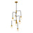 Z-Lite Neutra 7 Light 42" Chandelier, Black/Foundry Brass, Opal - 621-7MB-FB