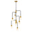Z-Lite Neutra 7 Light 42" Chandelier, Black/Foundry Brass/Opal