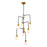 Z-Lite Neutra 7 Light 42" Chandelier, Black/Foundry Brass/Opal