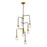 Z-Lite Neutra 7 Light 42" Chandelier, Black/Foundry Brass/Opal