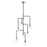 Z-Lite Neutra 7 Light 42" Chandelier, Black/Polished Nickel/Clear
