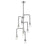 Z-Lite Neutra 7 Light 42" Chandelier, Black/Polished Nickel/Clear