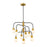 Z-Lite Neutra 9 Light 26.5" Chandelier, Black/Foundry Brass, Opal - 621-9MB-FB