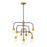 Z-Lite Neutra 9 Light 26.5" Chandelier, Black/Foundry Brass/Opal