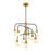 Z-Lite Neutra 9 Light 26.5" Chandelier, Black/Foundry Brass/Opal