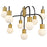 Z-Lite Neutra 9 Light 26.5" Chandelier, Black/Foundry Brass/Opal