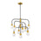 Z-Lite Neutra 9 Light 26.5" Chandelier, Black/Foundry Brass/Opal