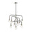 Z-Lite Neutra 9 Light 26" Chandelier, Black/Polished Nickel, Clear - 621-9MB-PN