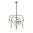 Z-Lite Neutra 9 Light 26" Chandelier, Black/Polished Nickel/Clear