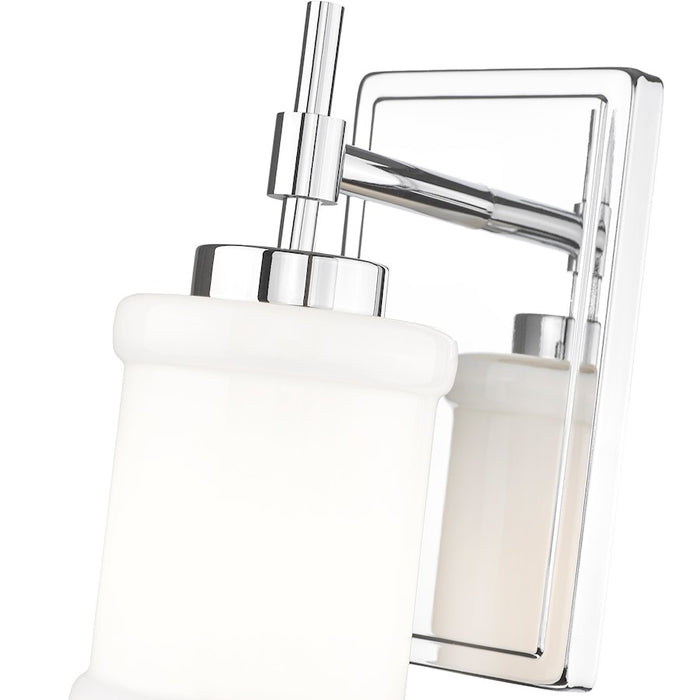 Z-Lite Cadoc 1 Light 4.5" Wall Sconce, Chrome/Gloss Opal