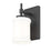 Z-Lite Cadoc 1 Light 4.5" Wall Sconce, Matte Black/Gloss Opal