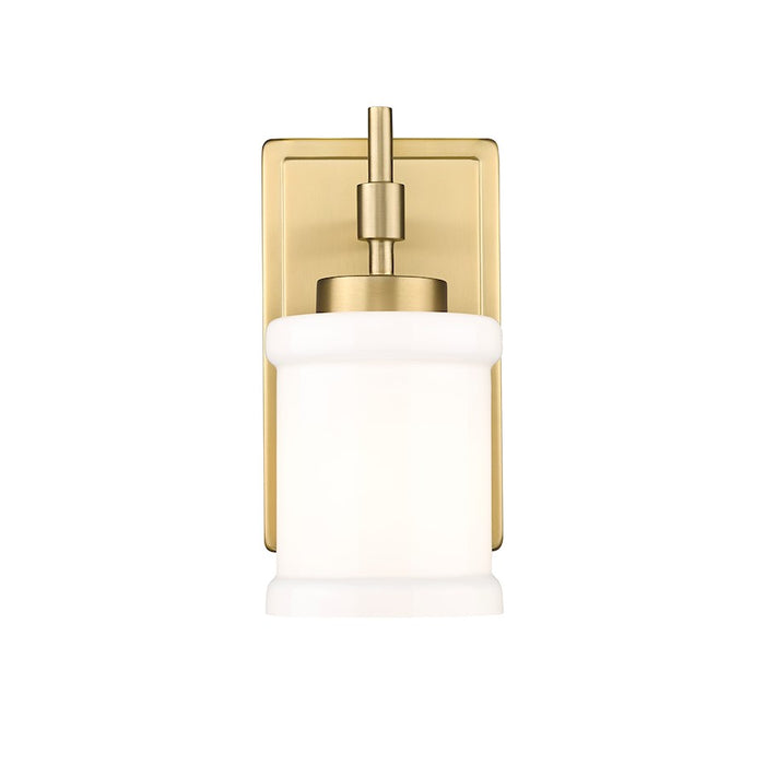 Z-Lite Cadoc 1 Light 4.5" Wall Sconce, Modern Gold/Gloss Opal