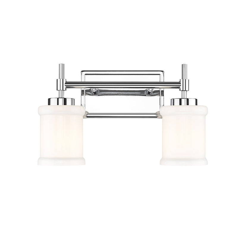 Z-Lite Cadoc 2 Light 15" Vanity, Chrome/Gloss Opal