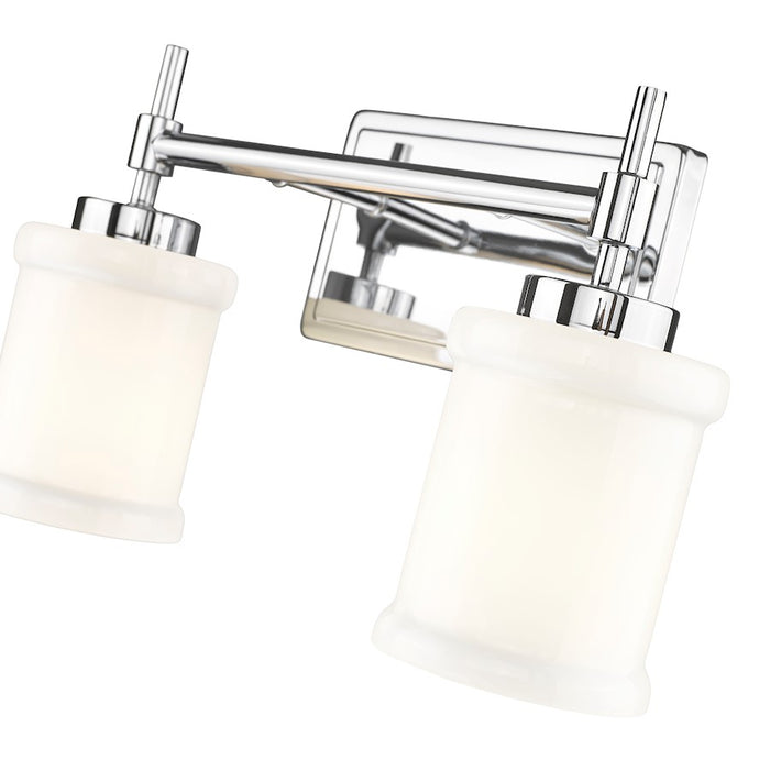 Z-Lite Cadoc 2 Light 15" Vanity, Chrome/Gloss Opal